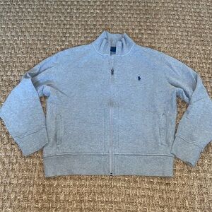 Polo Ralph Lauren Zip Front Jacket. Heather Gray, silver zipper sz XL